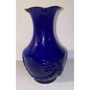 Vintage Cobalt Blue Glass Flower Vase